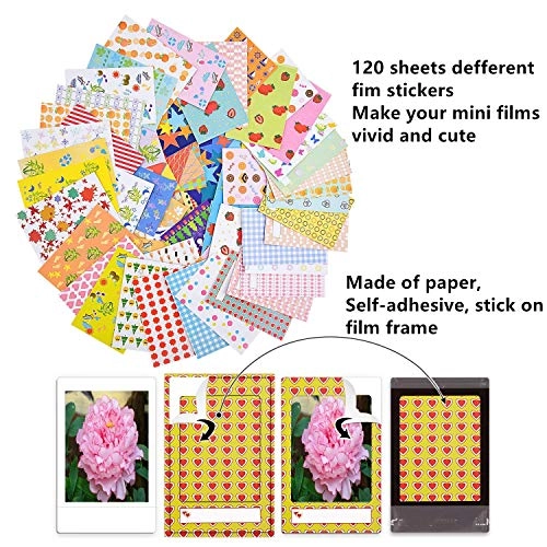 Mini Film Sticker Frame - 120pcs + Plastic Desk Frame - 10pcs + Hanging Frame - 20pcs + Microfiber Cleaning Cloth - 1pc