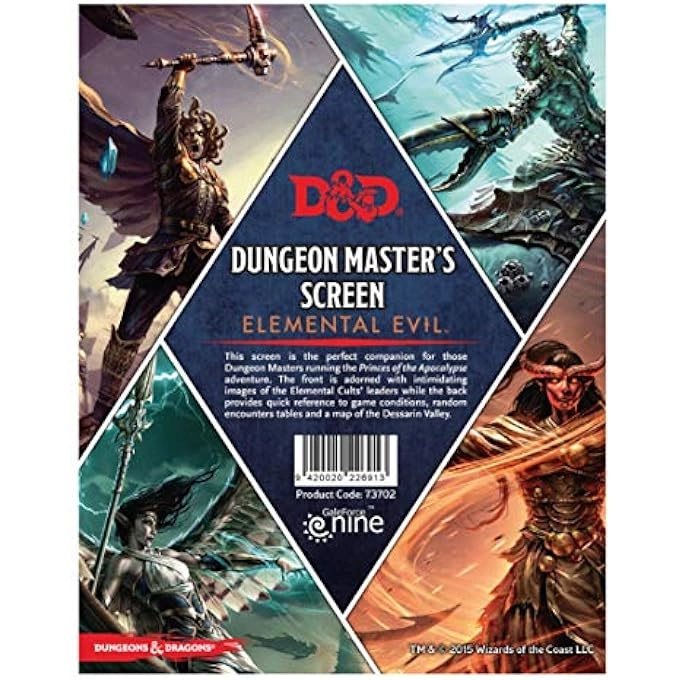 rayihni D&D RPG: PRINCES OF THE APOCALYPSE - ELEMENTAL EVIL DM SCREEN