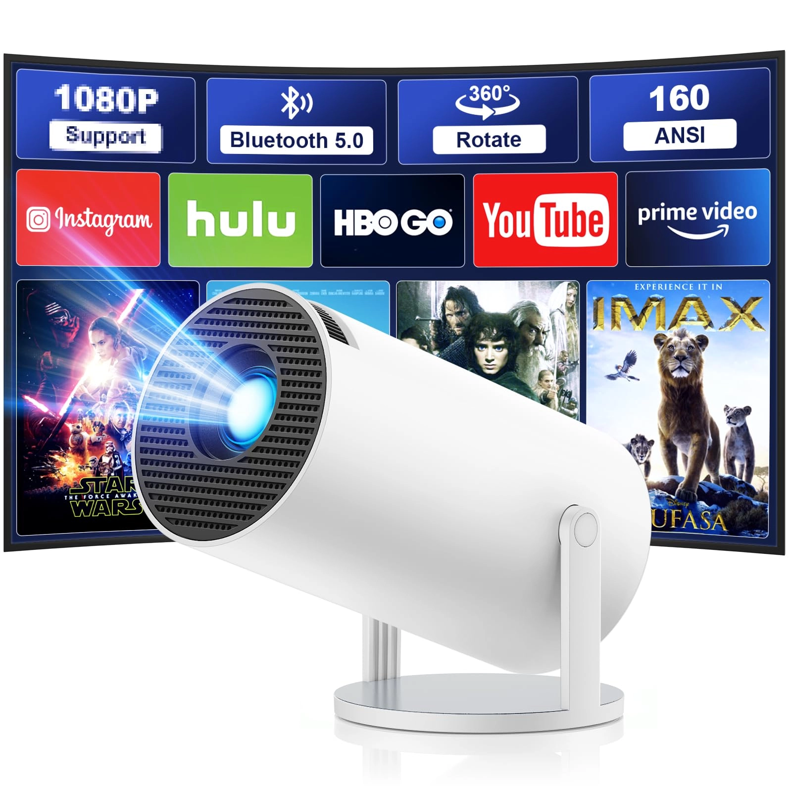 Quilted Northern Projector 120 ANSI lumens 1280 x 720P