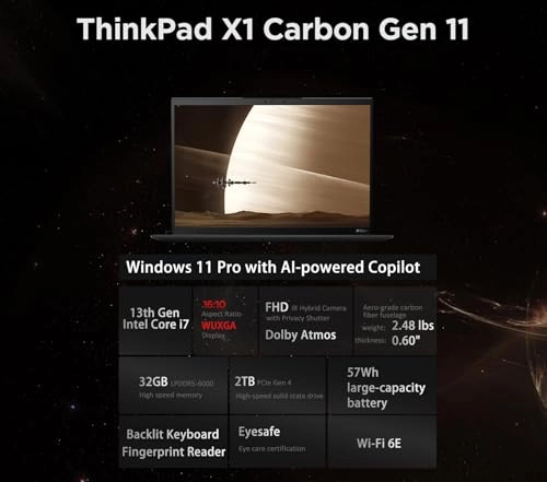 ThinkPad X1 Carbon Gen 11 - 14'' Core i7-1365U 32GB DDR5 2TB SSD