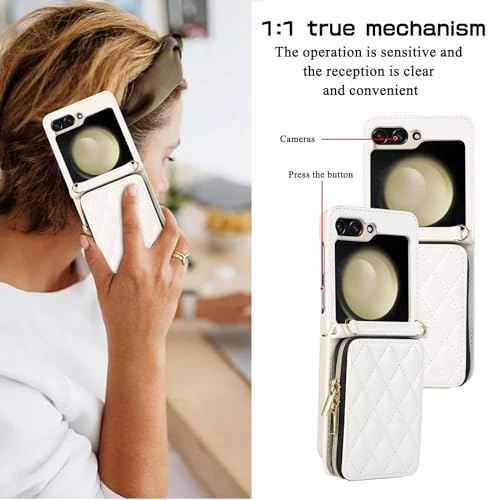 Miagon Folio Case for Samsung Galaxy Z Flip 5