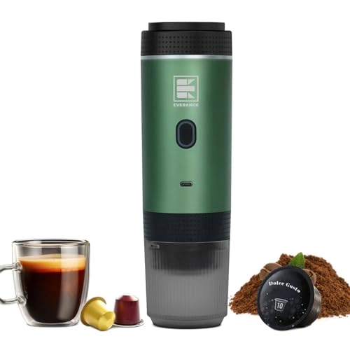 Portable Electric Espresso Machine - 60 Milliliters Ground Coffee & NS Capsules