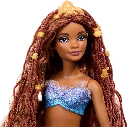 Ariel Doll - Deluxe Mermaid Iridescent Tail Hair Jewelry Beads Ages 6+