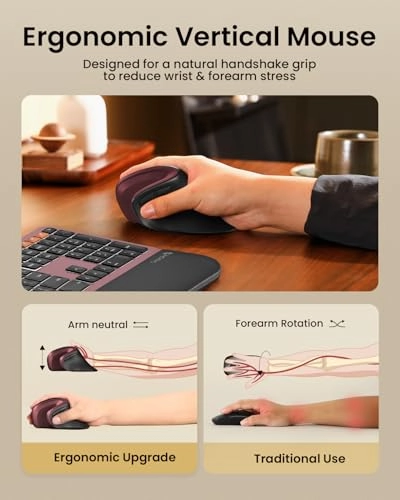 EM11 NL Ergonomic Vertical Mouse - Wireless