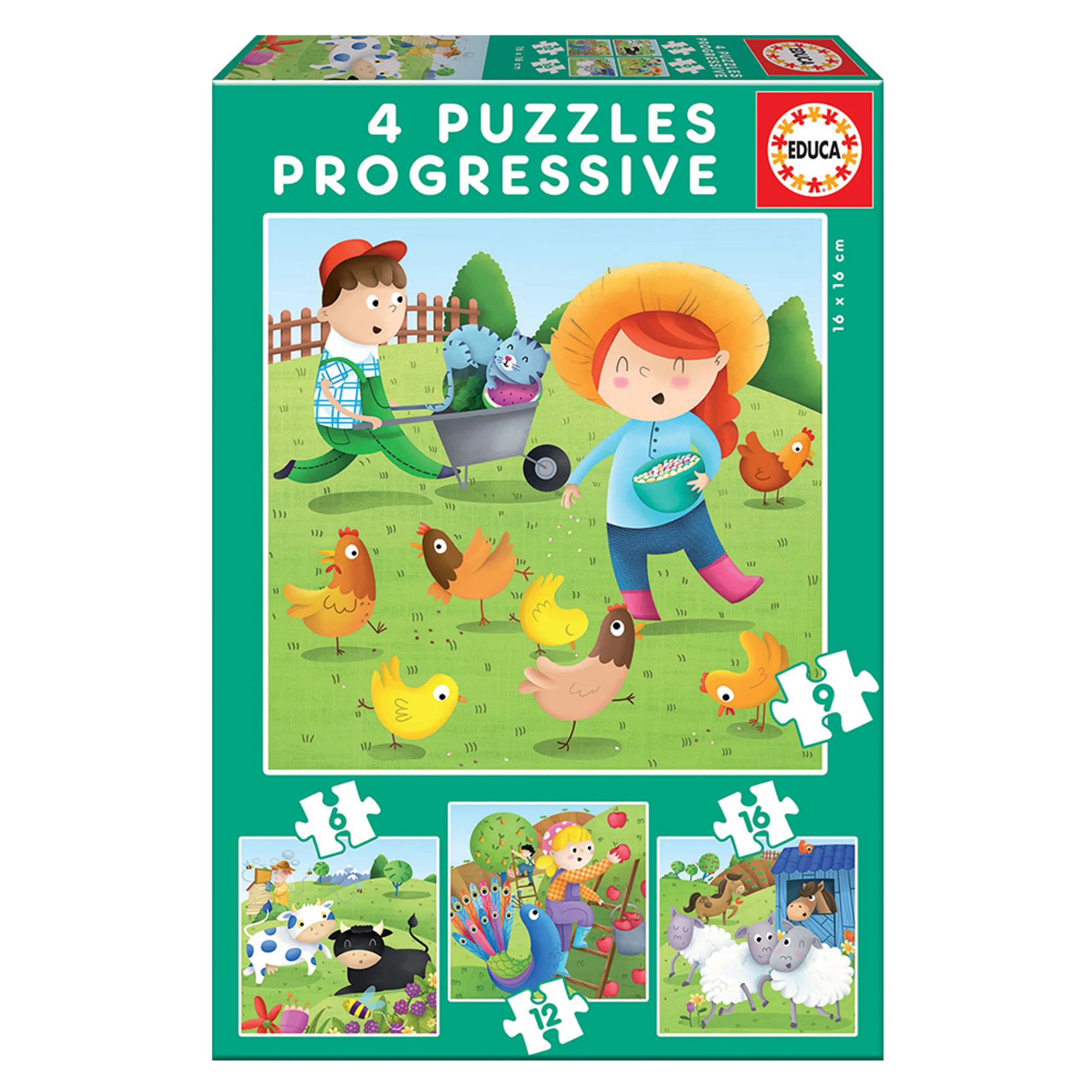 Progressive Puzzles Farm Animals - 3+