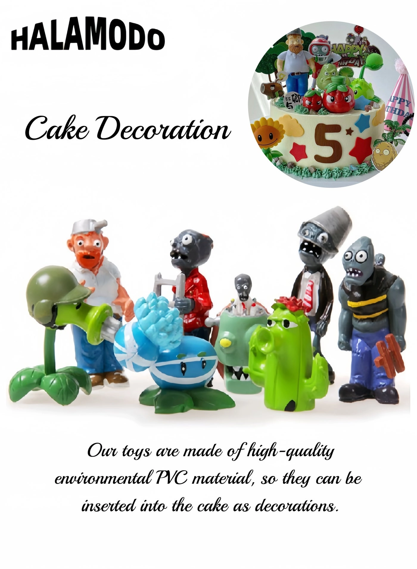 Plants vs Zombies Figures 8 pcs