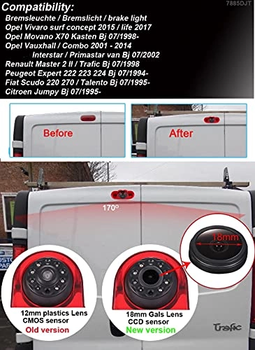 Car Rear view Camera - Night vision 628*586 pixels + Rear View Mirror - 7" LCD