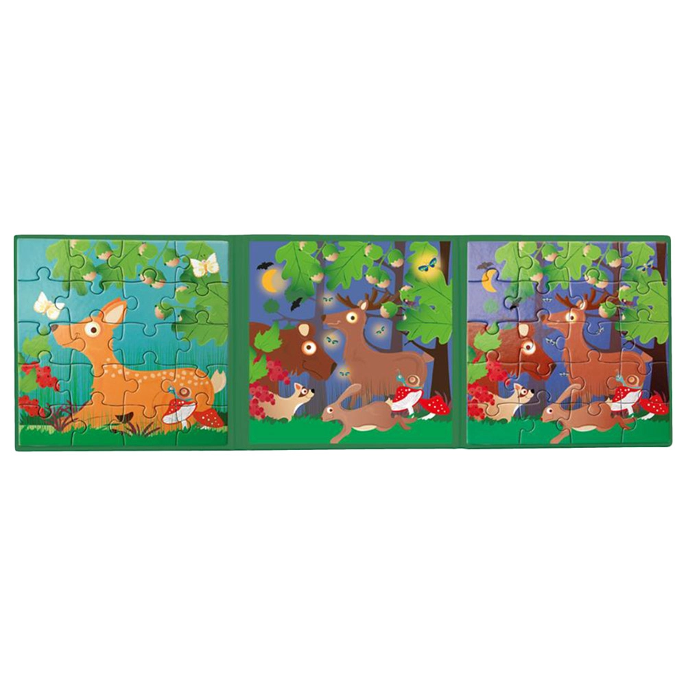 Forest Life Magnetic Puzzle Book - 3+ 20 pieces