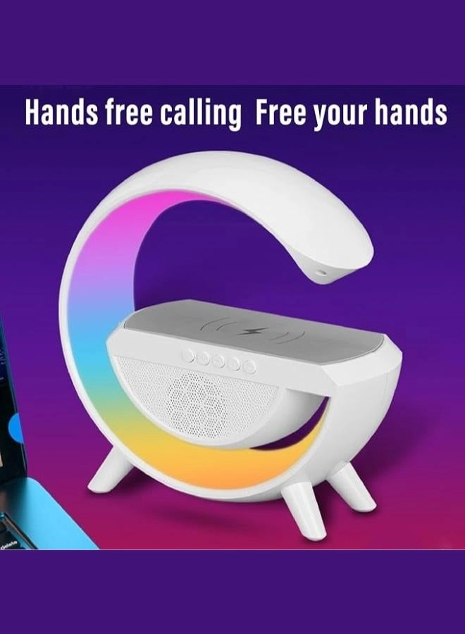 3 in 1 LED Wireless Charging Lamp - white