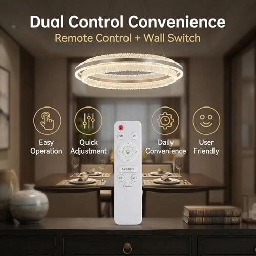 Single Ring LED Chandelier - 3000K-6000K Dimmable