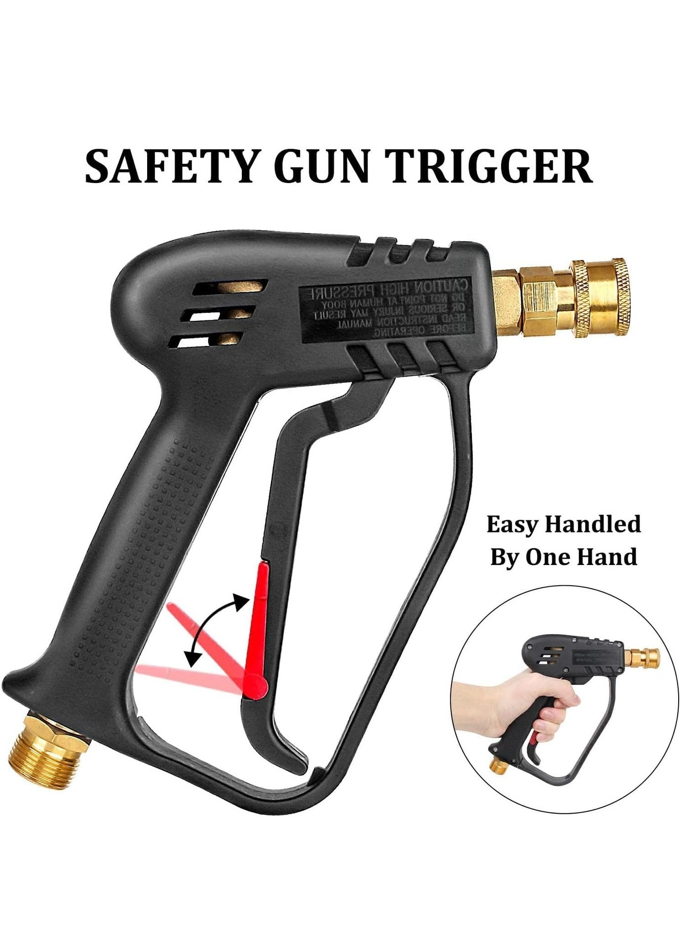 Pressure Washer Gun - 4000 PSI 5 Interchangeable Nozzles M22 Coupling