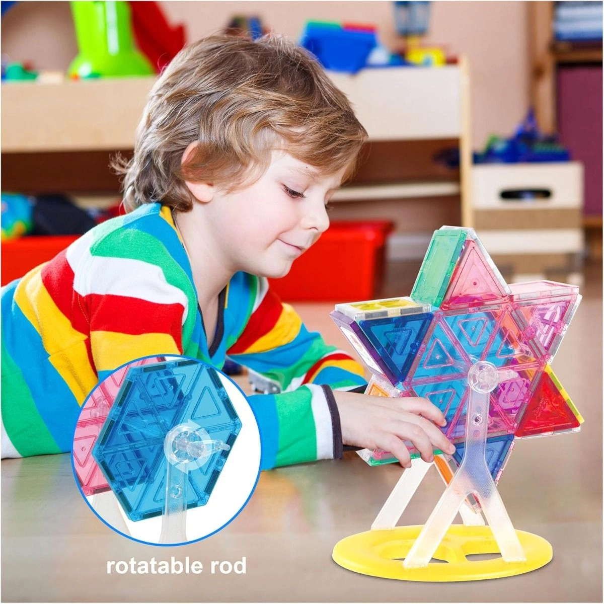 Magnetic Tiles Ferris Wheel - 63 pcs