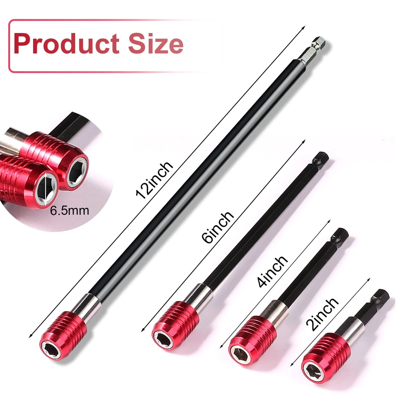 Drill Bit Extension - 60mm 100mm 150mm 300mm 1/4 inch