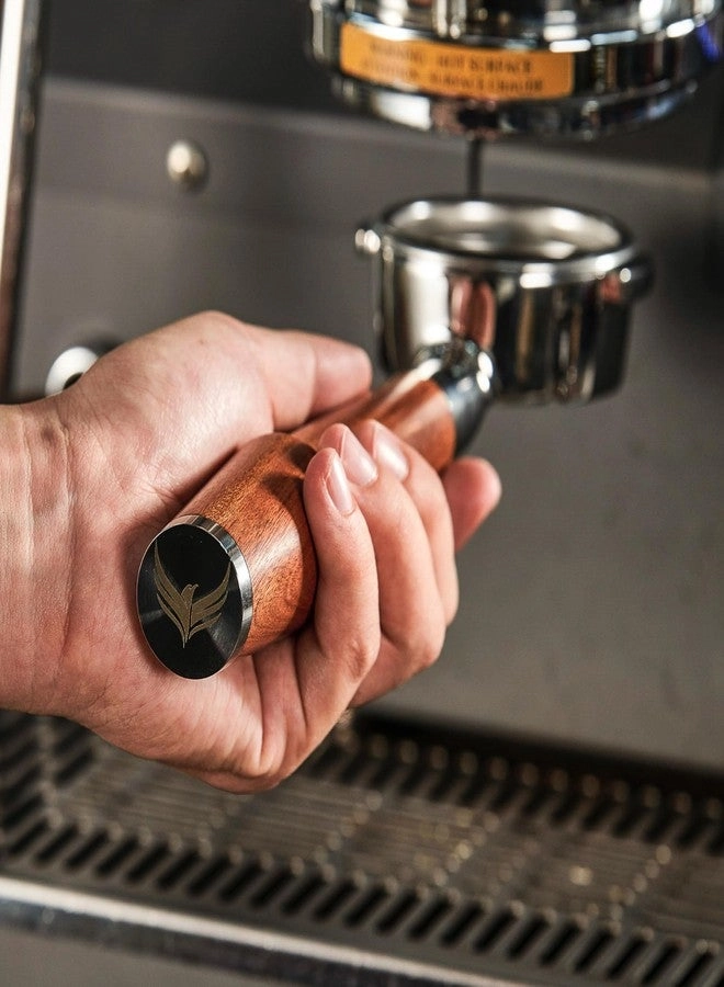 KNODOS Bottomless Portafilter - 58mm E61 Group Head Walnut