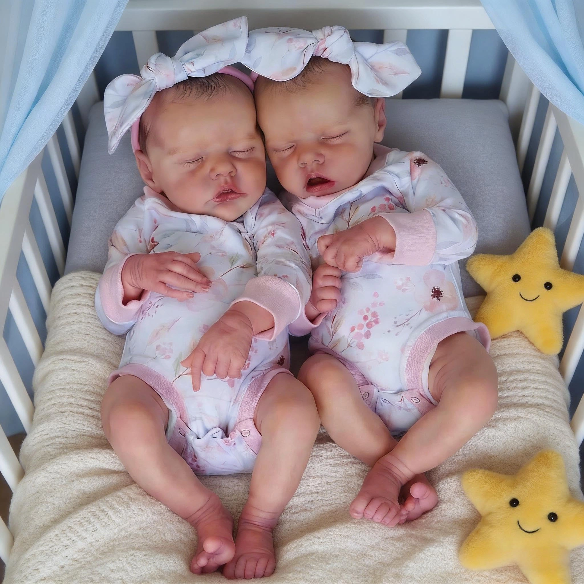 Reborn Baby Doll - 18 inch Silicone Boy and Girl Ages 3+ Bundle