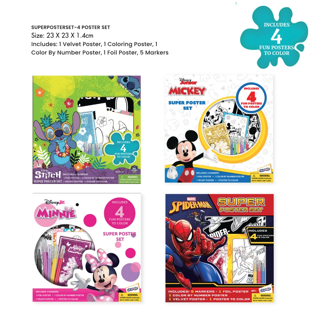 Stitch Super Poster Activity Set - 3+ years