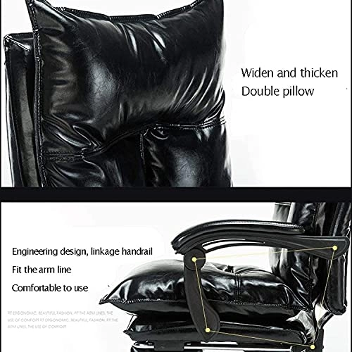 Desk Chair - PU Leather Brown High Back
