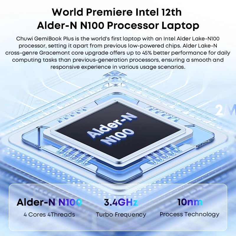 GemiBook Plus - 15.6'' N100 8GB DDR5 256GB SSD
