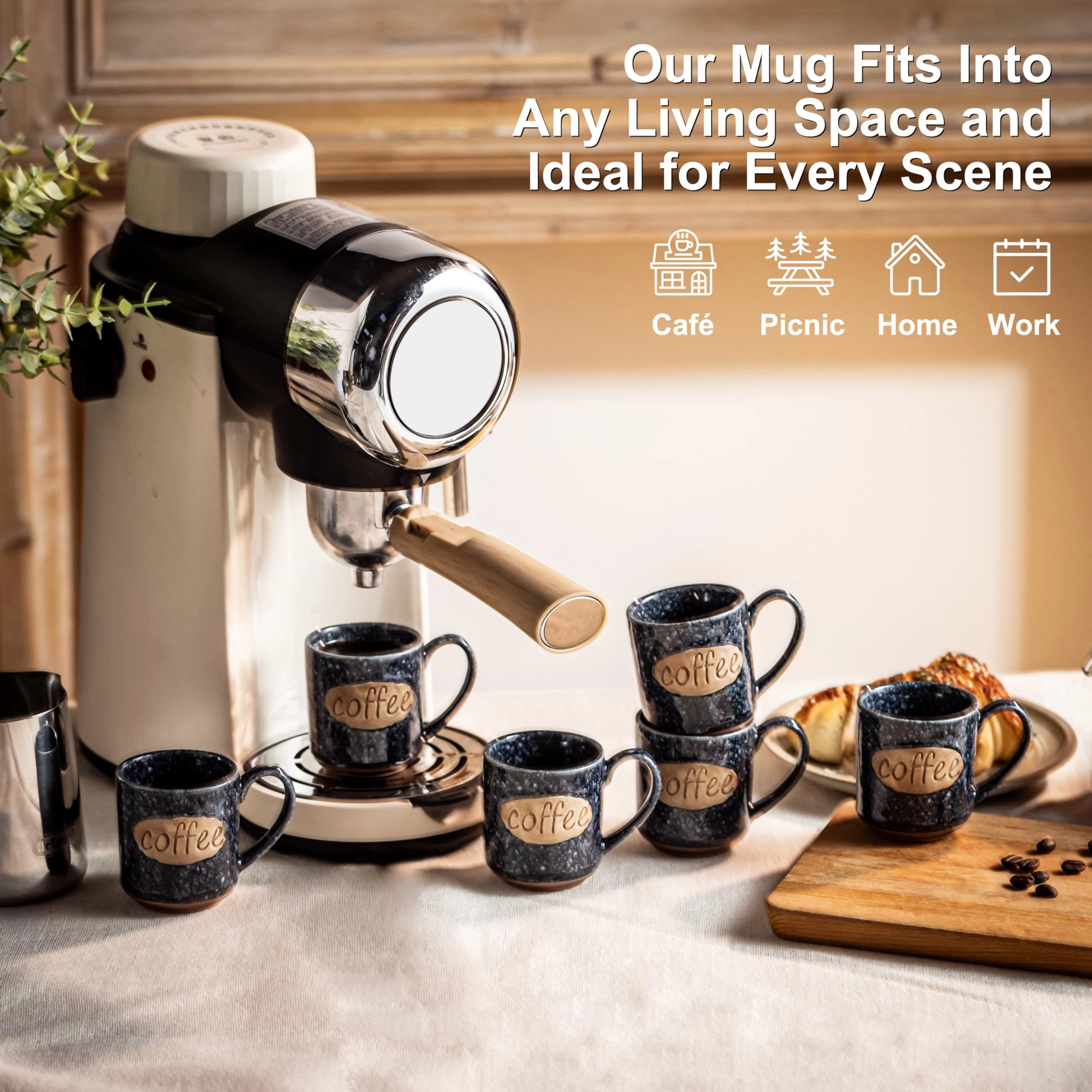 Espresso Cup - 6 pcs - coffee design
