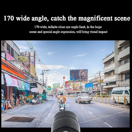 Goshyda Motorcycle Helmet Camera with 170° Wide Angle,Recording, 5-Hour Battery,for Outdoor Riding, Bicycles, Motorcycles, with Handle Bracket and 128GB Storage Card