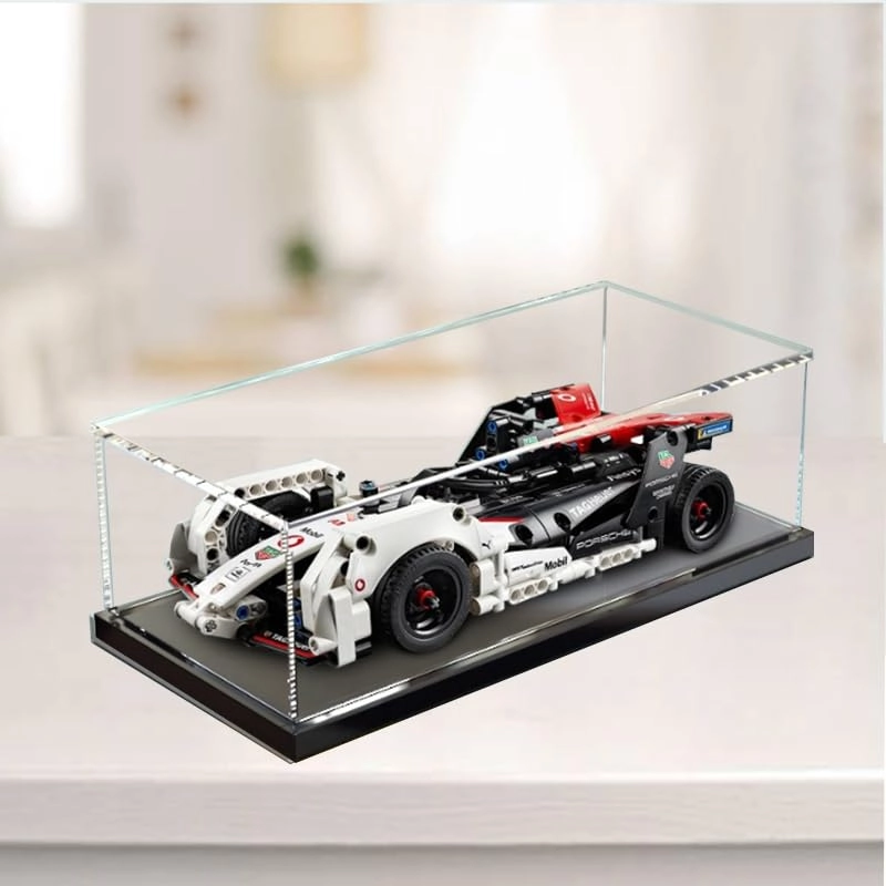 Acrylic Display Case - Compatible with Lego 42137 Transparent Black Bottom 13.77"L x5.90"W x3.93"H