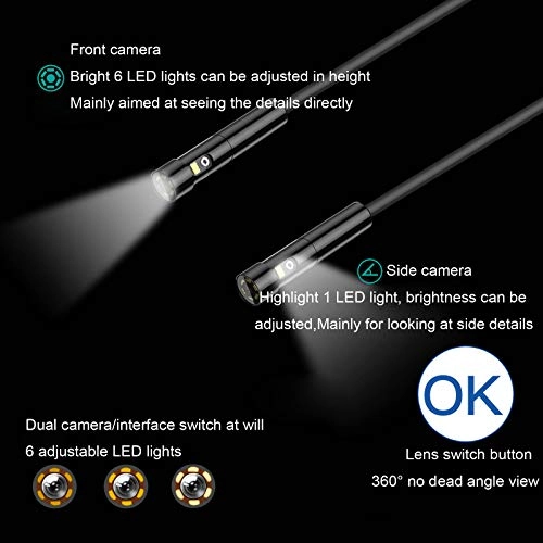 Dual Lens Inspection Camera - 3.9MM/5.5MM/8mm/14.5MM 1M/5M/10M/20M