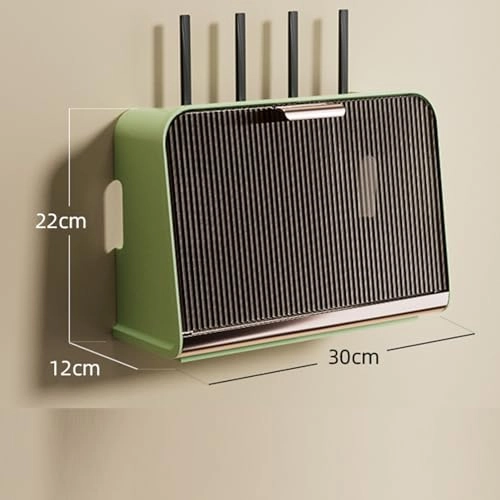 Wall Mounted WIFI Router Storage Box - Large Capacity Cyan Large Size 30x12x2