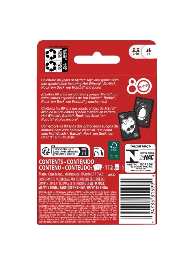 UNO: 80th Ruby Red - Card Game