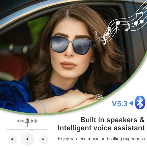 Smart Glasses - Bluetooth 5.3 UV400 Polarized Stereo Audio