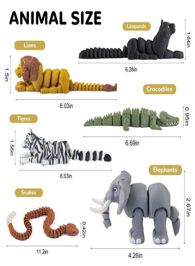 Safari Animals Figures - 6PCS