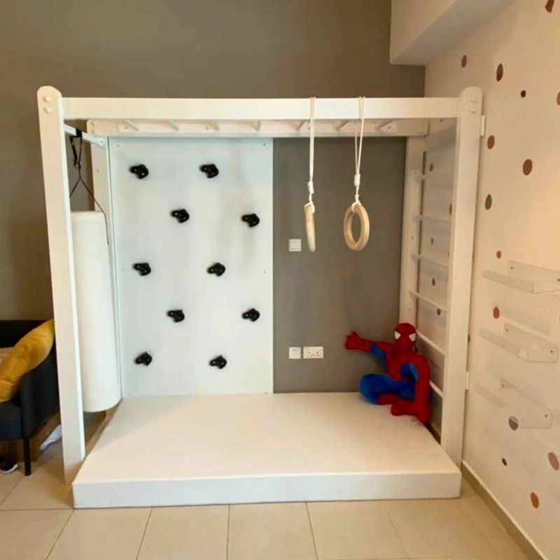 Monkey Bar With Climbing Wall - Adjustable Height 65 KG