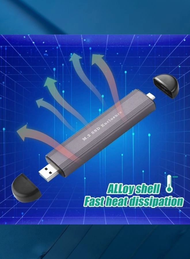 M.2 NGFF NVME SSD Enclosure - 2242|2260|2280
