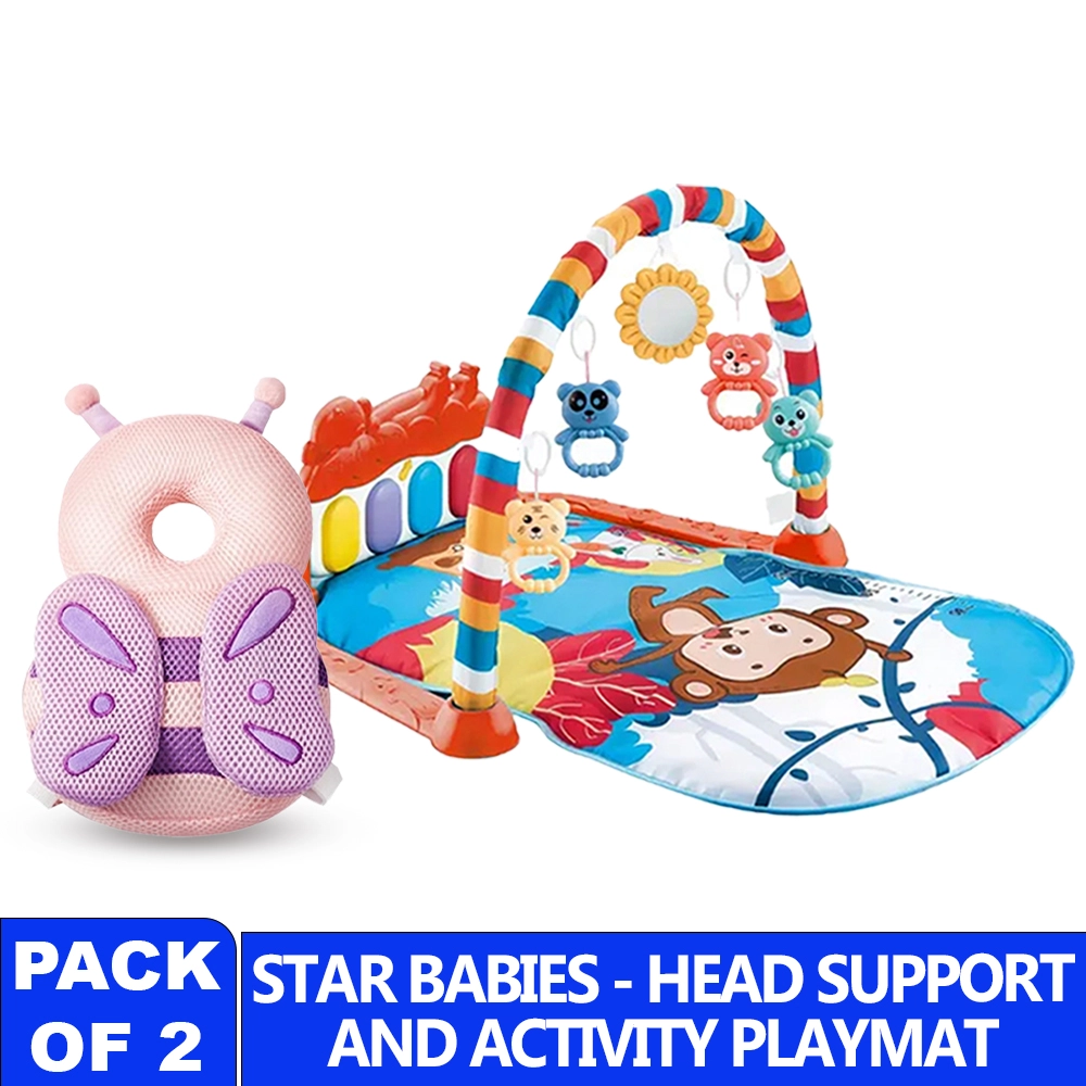 Baby Activity Playmat & Head Support Pillow Set - Suitable for 0 to 12 months