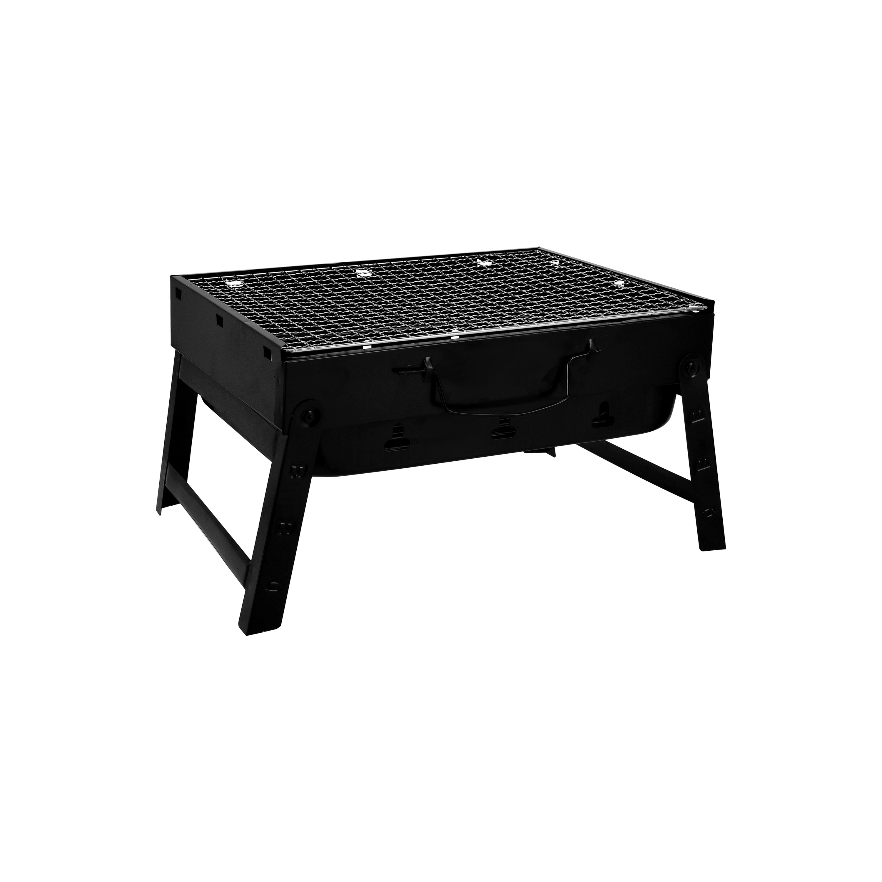 Foldable Barbeque Charcoal Grill - Black 48 x 31 x 39centimeter