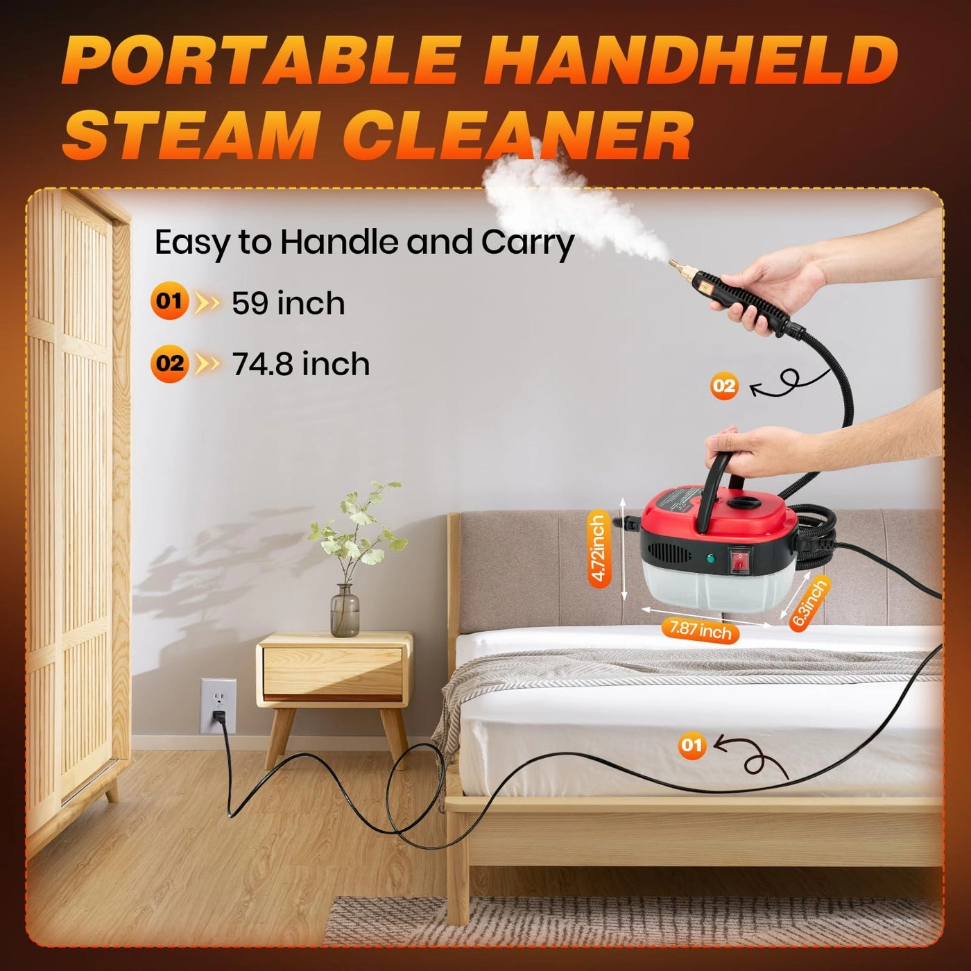 Handheld Steam Cleaner - 36oz