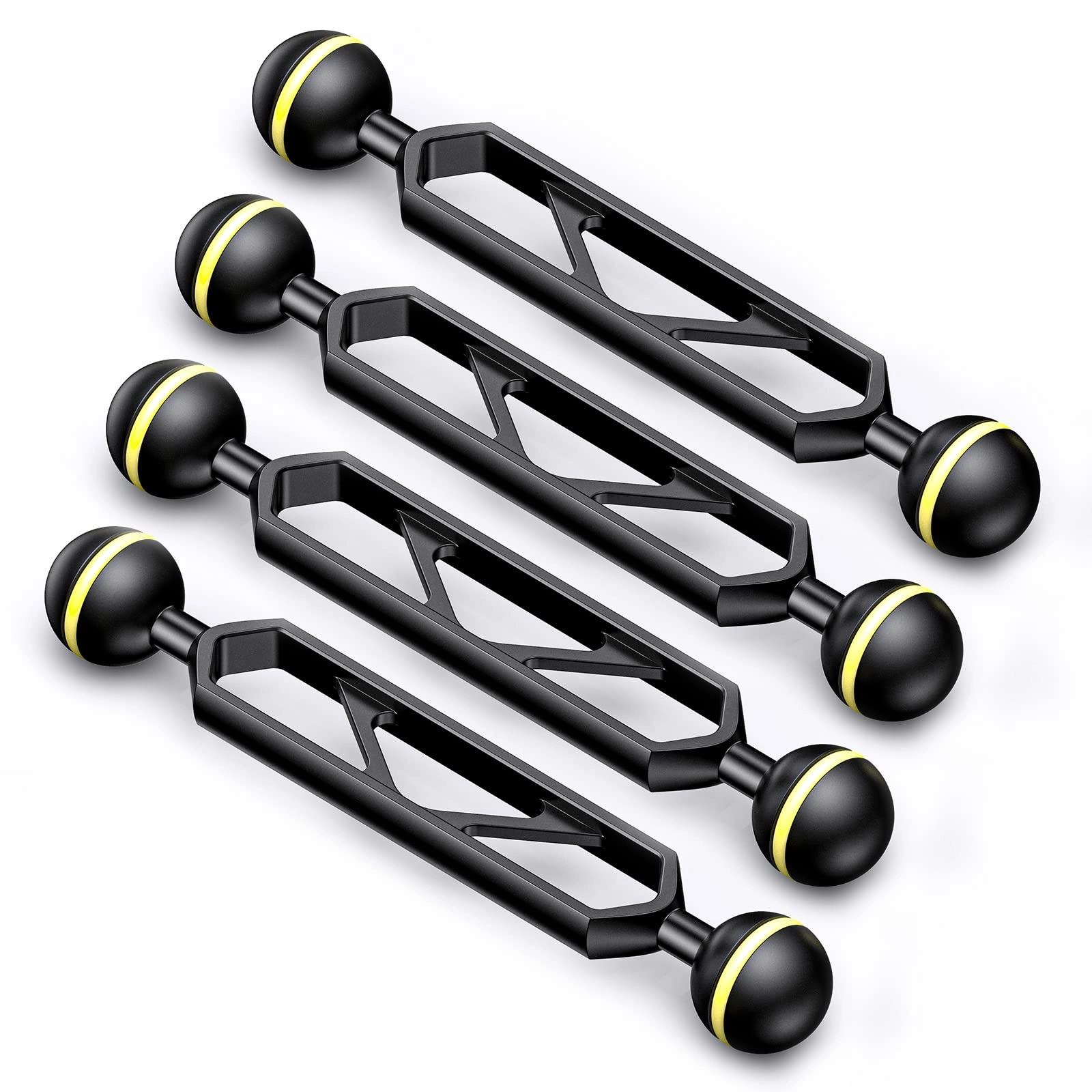 Starbea Underwater Extension Arm - 1" Ball to YS Head Adapter Carbon Fiber Dual Ball Arm