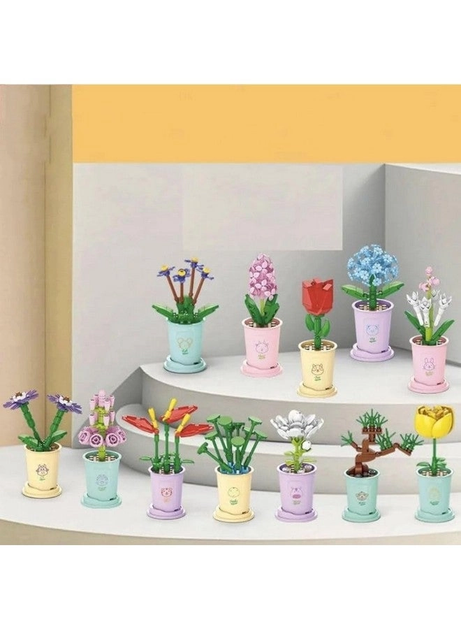 Mini Flower Botanical Building Block Collection - 12pcs