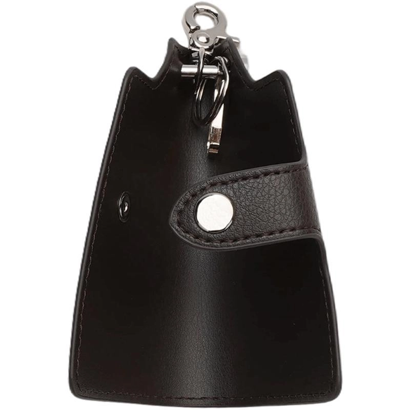 Pouch Sleeve with Key Ring - Green PU Leather