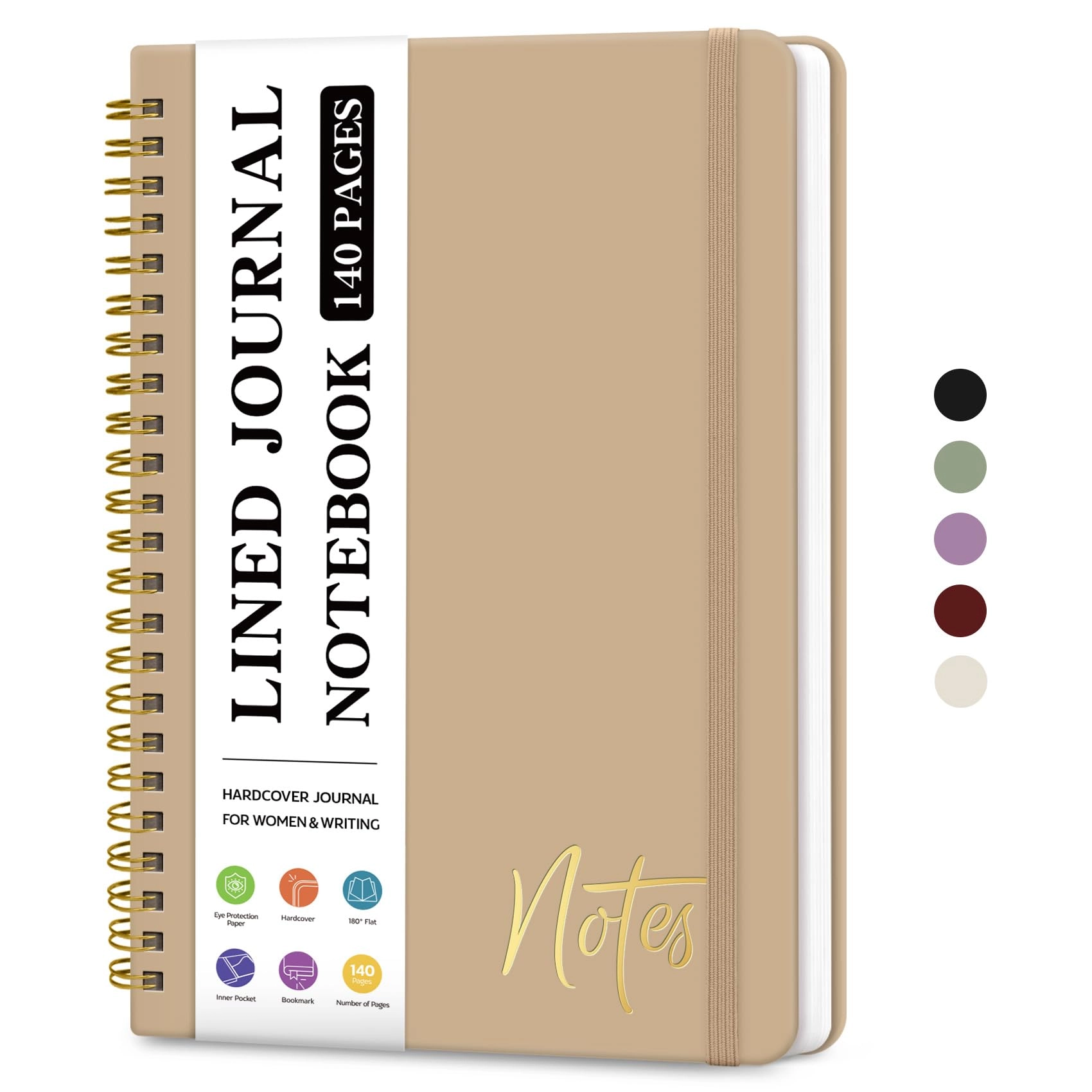 ZOTIA Lined Spiral Journal A5 Spiral - Lined 140 Pages