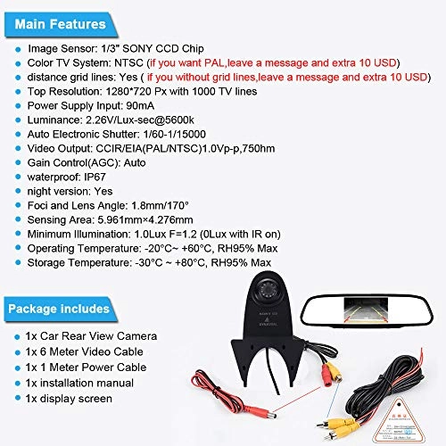 Brake Light Reversing Camera - Night vision
