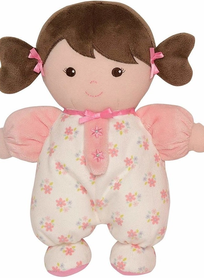 Baby Starters Olivia Plush Baby Doll - Rattle Brunette 9 inch