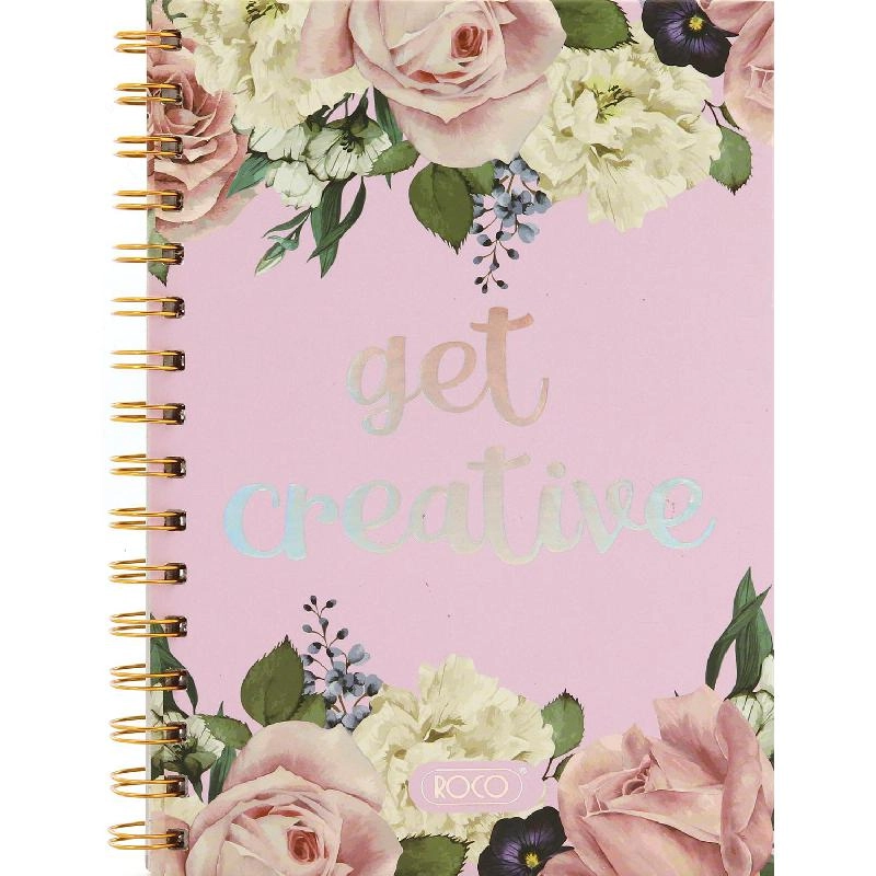 Notebook 19 X 26 cm Spiral - Grid 100 Sheets