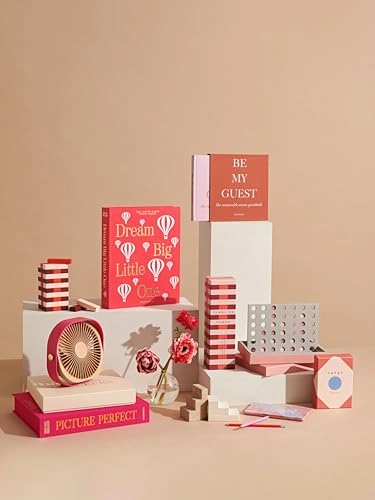 Tumbling Towers - Red Solid Wood