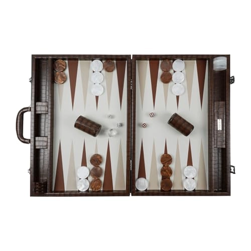 Backgammon Set - 20 inch 44mm Vegan Leather