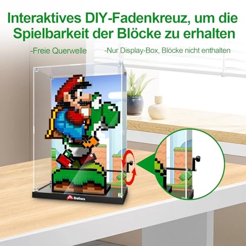 Acrylic Display Case for Lego 71438 Super Mario Yoshi - Dustproof Transparent HD Backdrop
