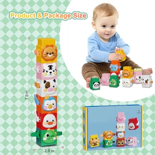 Stacking Toys Set - 3 years and up 6 pieces