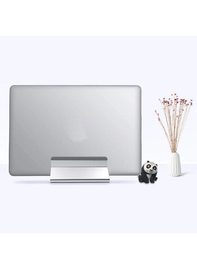 Aluminum Vertical Laptop Stand - Adjustable Space-Saving