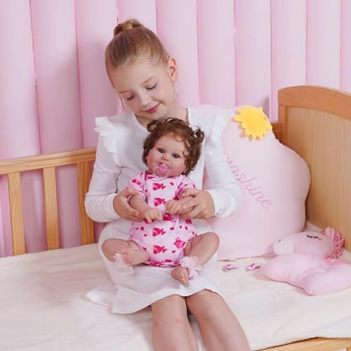 Emilia Reborn Baby Doll - 20-Inch Cloth Body Ages 3+ Bundle