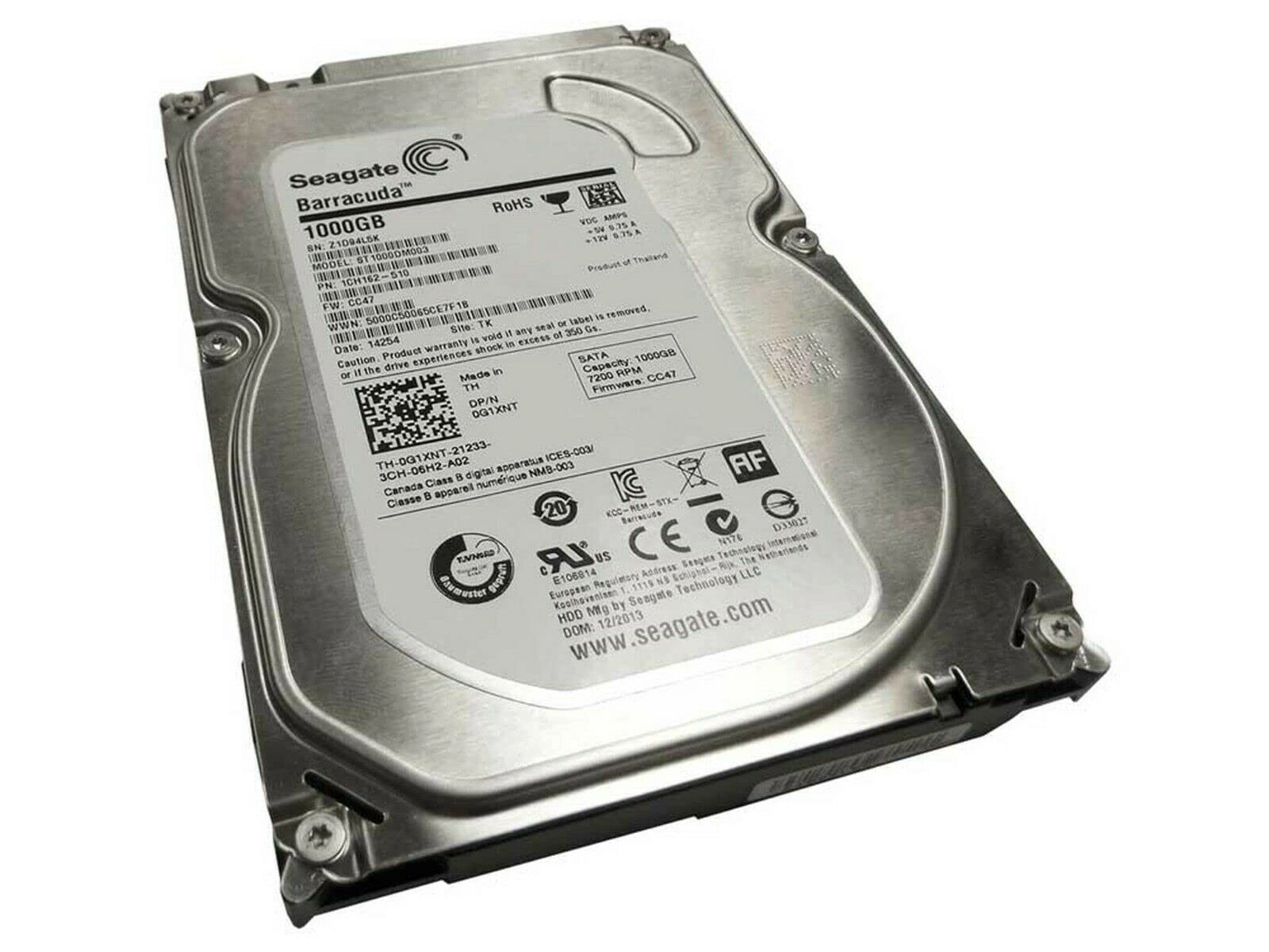 Barracuda 3.5" 7200rpm 64MB SATA 6Gb/s (ST1000DM003) - 1TB