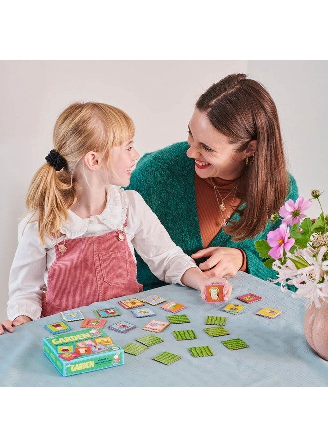 Garden Little Square Memory & Matching Game - Ages 3 and up 18 Pairs to Match